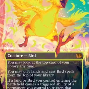 Traveling Chocobo (Borderless) (Neon Ink Yellow) (FIN-511A) - FINAL FANTASY Foil